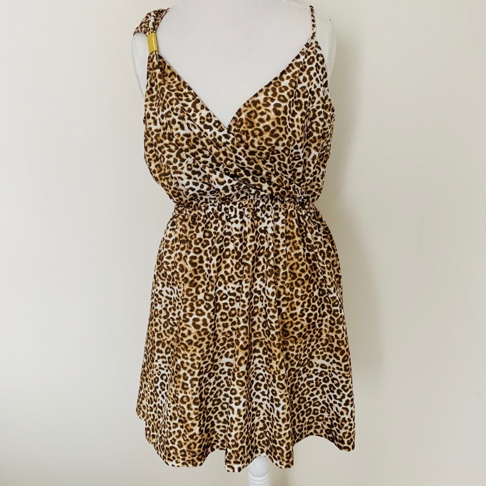 Kardashian Kollection cheetah print dress SZ XL